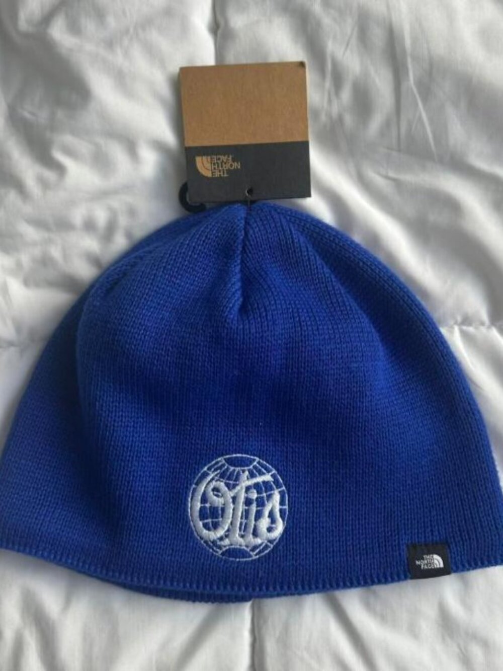 The North Face Blue Beanie Hat NWT - Picture 2 of 2